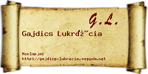 Gajdics Lukrécia névjegykártya